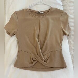 Zara Twist Front Tan Women's Top